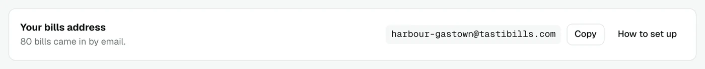 The location's own bills email address